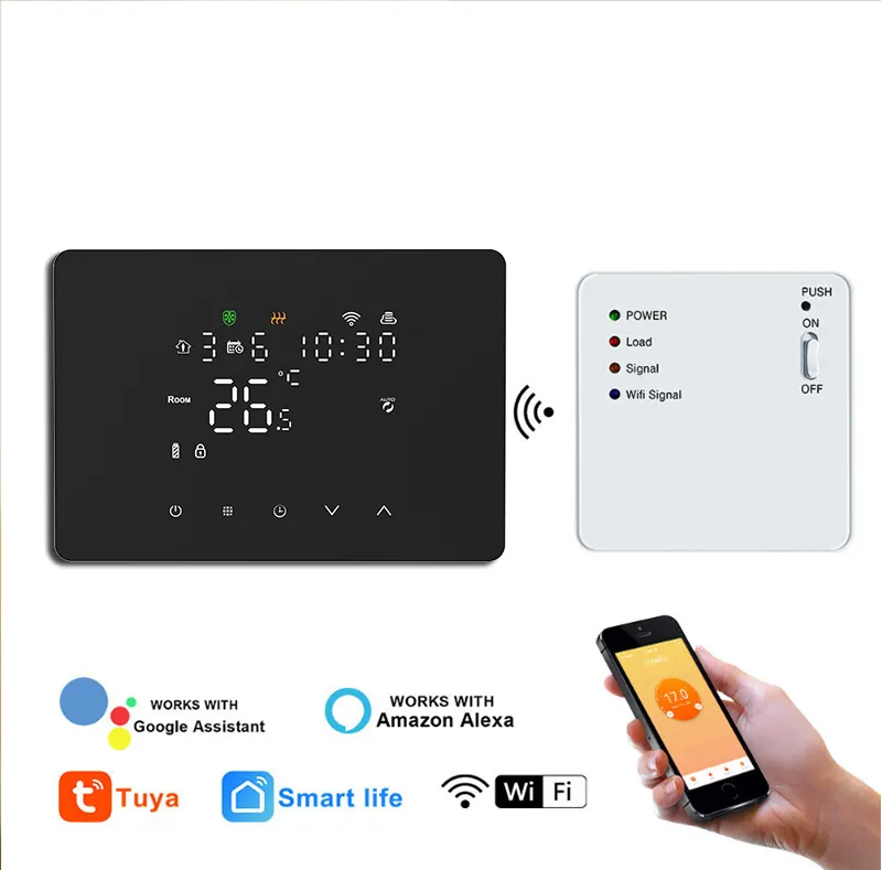 Мягкий-Дисплей Термостат газового котла Zigbee