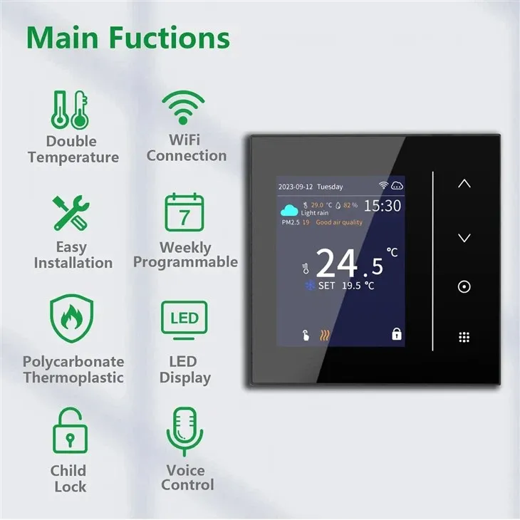 Термостат цветного экрана TFT LCD