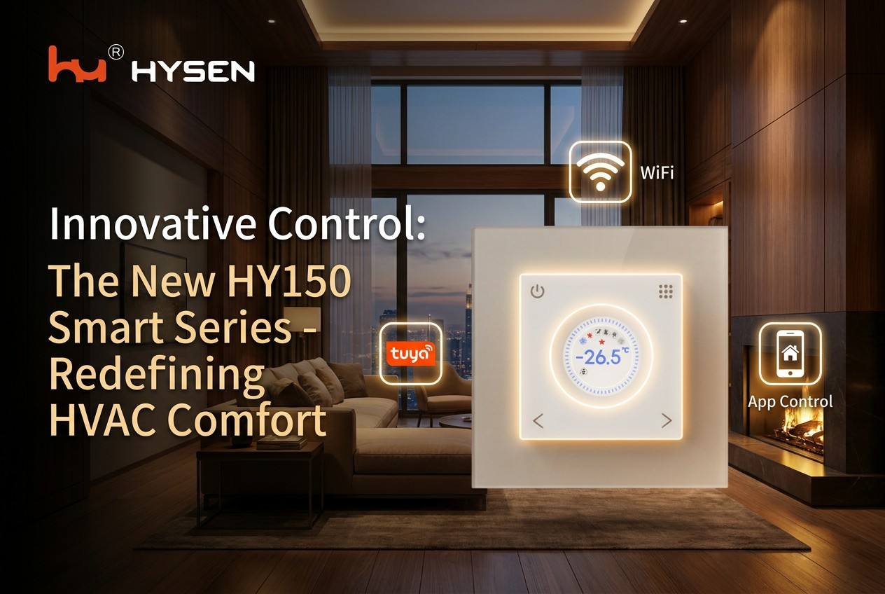 Умный термостат HYSEN HY150: новый взгляд на комфорт систем ОВК благодаря интеллектуальному управлению нового поколения.