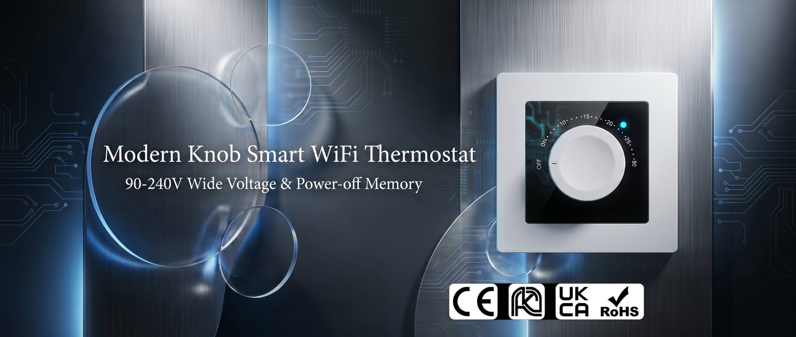 Современный умный Wi-Fi-термостат с поворотным регулятором — новый взгляд на управление температурой в доме