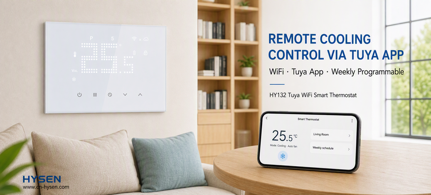 Новинка: умный Wi-Fi-термостат для фанкойлов HY132AC — более интеллектуальное управление комфортом в системах центрального кондиционирования.