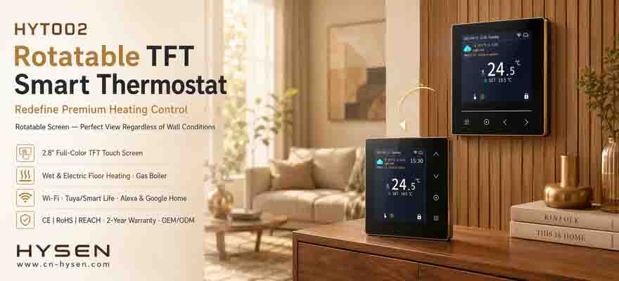 Умный Wi-Fi-термостат HYSEN HYT002: простое подключение по Wi-Fi для интеллектуального управления отоплением