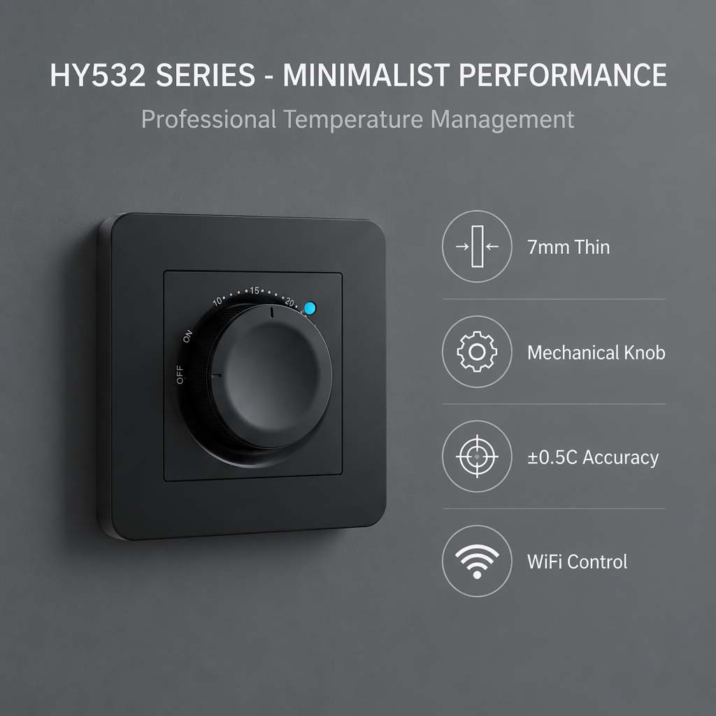 Умный термостат с поворотным регулятором HYSEN HY532