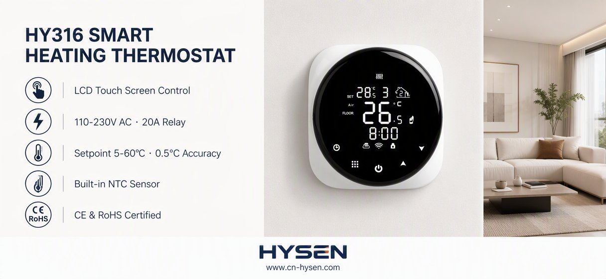 HYSEN HY316: Умный Wi-Fi-термостат — Краткое руководство по подключению к Wi-Fi